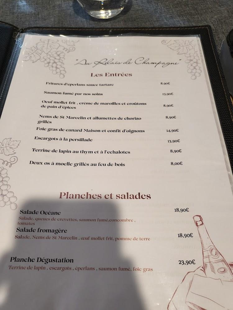 Au Relais de Champagne - Menu Image 1